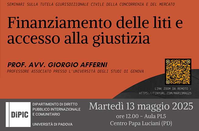 Collegamento a FINANZIAMENTO DELLE LITI E ACCESSO ALLA GIUSTIZIA