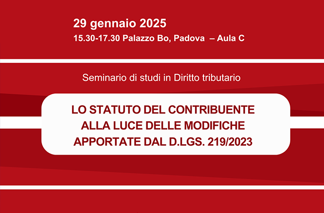 Collegamento a LO STATUTO DEL CONTRIBUENTE ALLA LUCE DELLE MODIFICHE APPORTATE DAL D.LGS. 219/2023