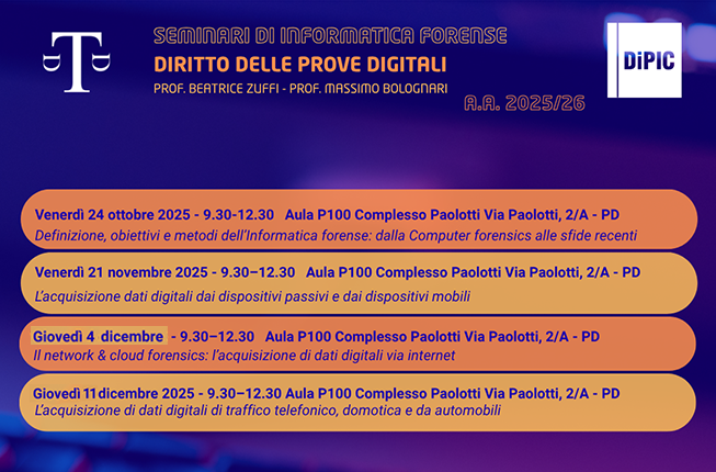 Collegamento a Diritto delle prove digitali