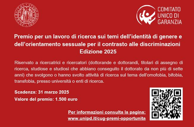 Collegamento a Premio CUG - Scadenza: 31 marzo 2025